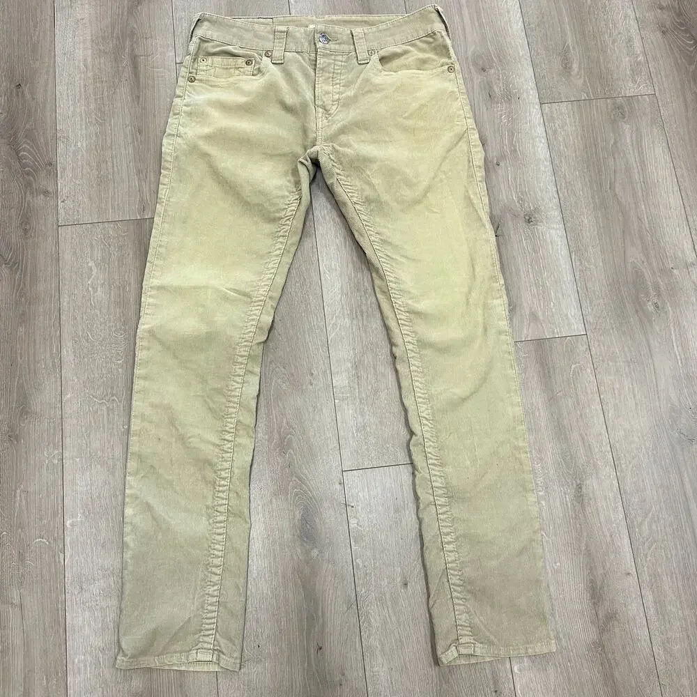 True Religion corduroy Beige pants Skinny size 32 B29